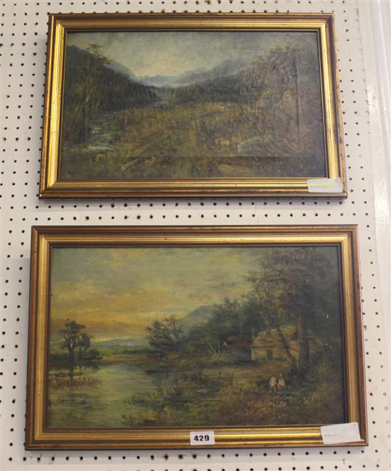 J. Wallace- a pair of oils on canvas, landscapes